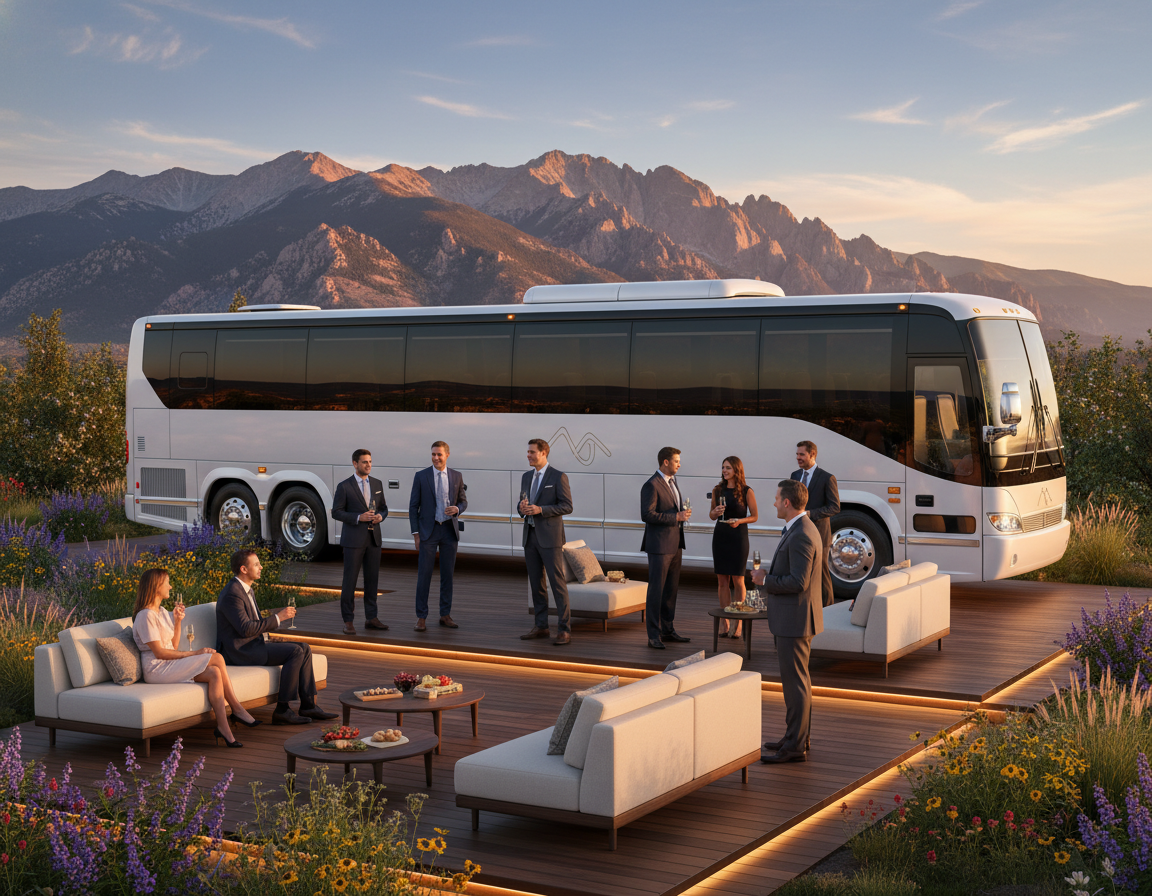 Golden party bus and bus charter