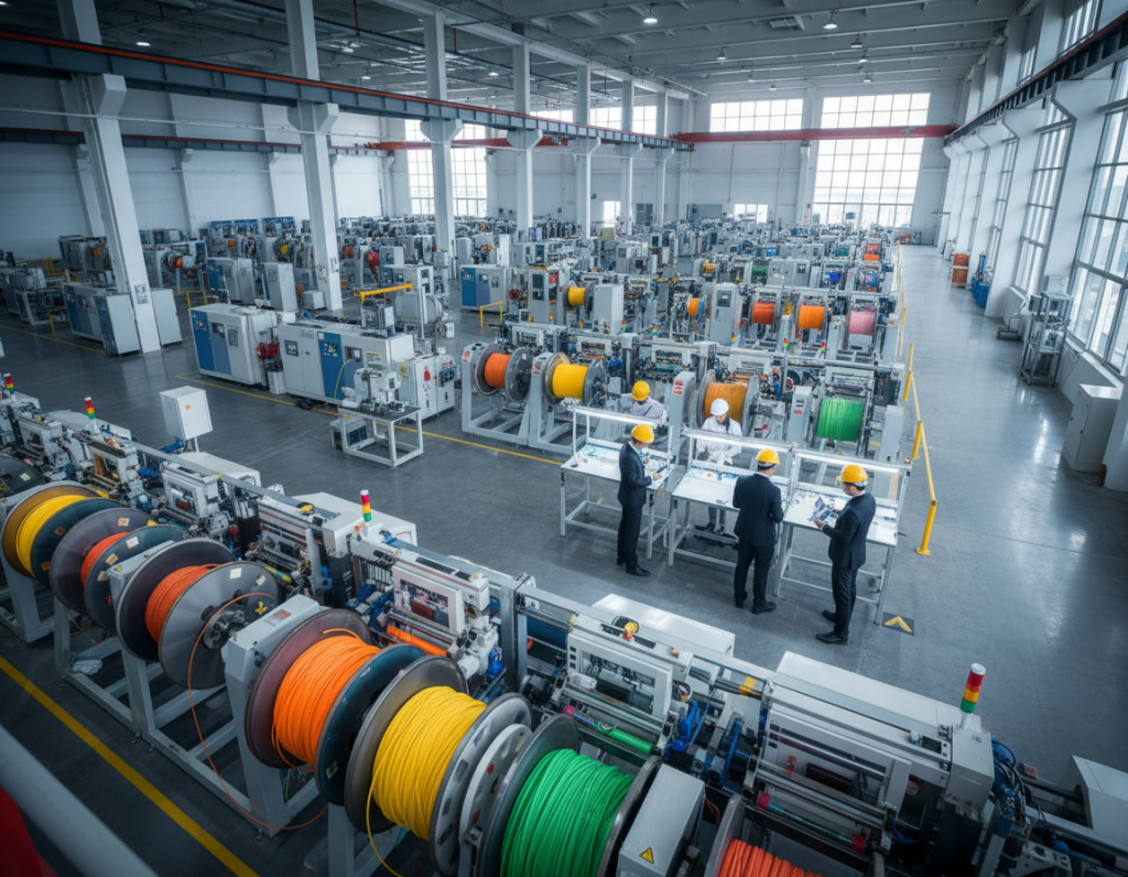 Drum Packaging Automation in an FTTH Cable Production Line