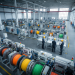 Drum Packaging Automation in an FTTH Cable Production Line