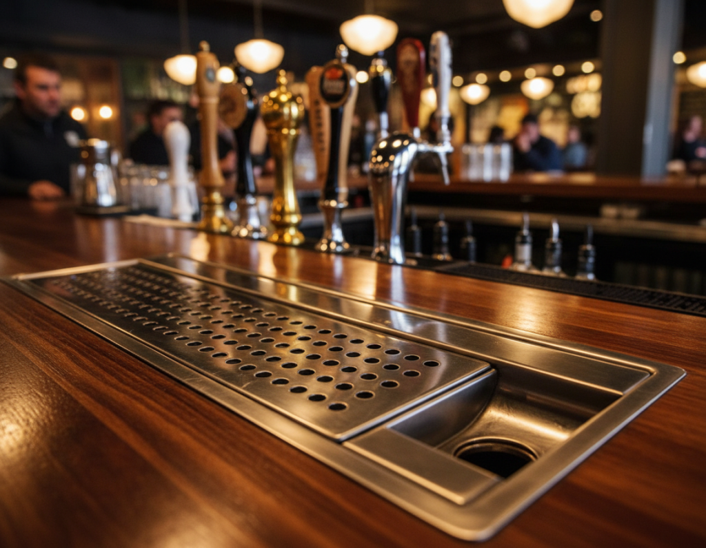 The Gasket Options for a Surface Mount Drip Tray With Drain