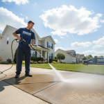 Pressure Washing Trash Can Areas in Hilliard Oh