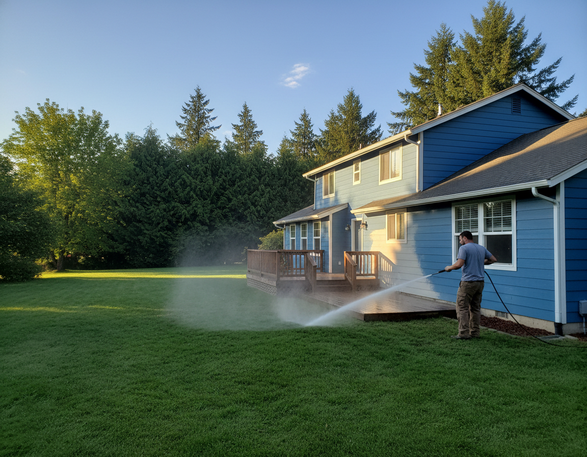 Pressure Washing A Brick House in Medford OR